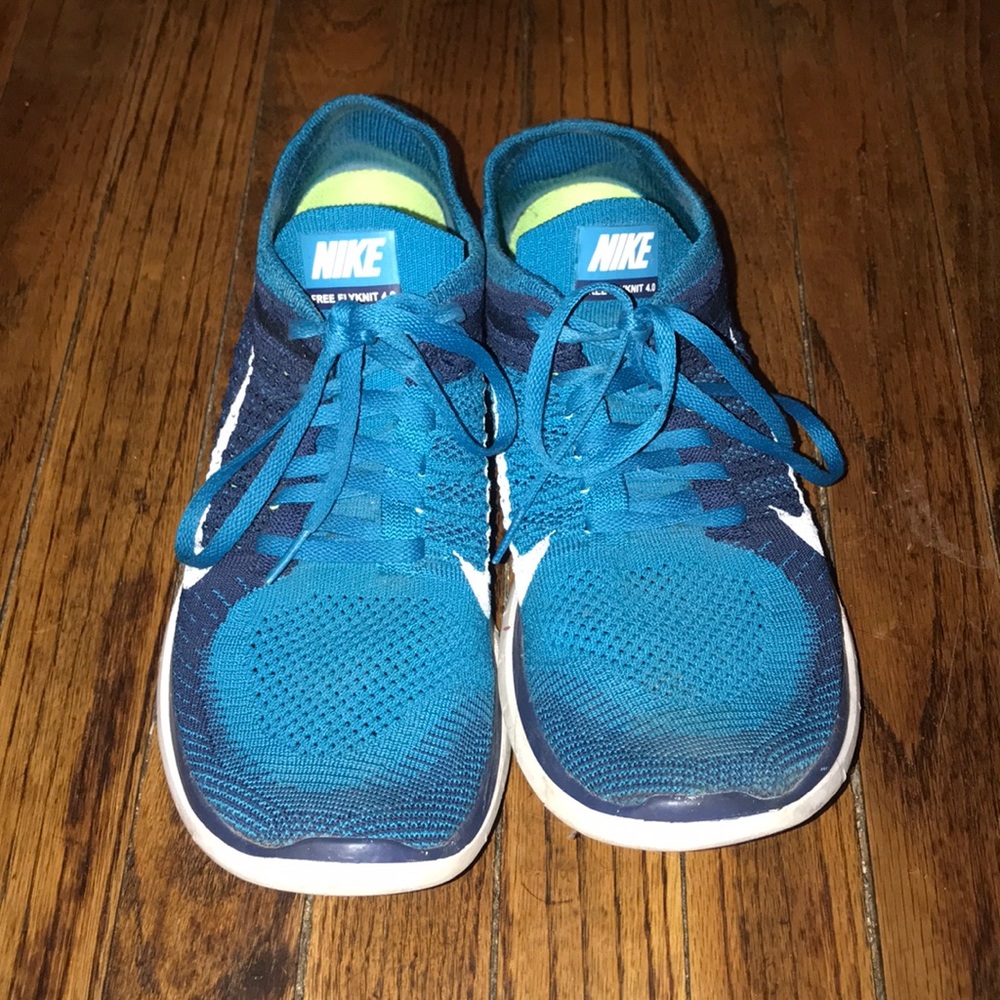 Nike Free Flyknit 4.0 Blue Running Sneaker